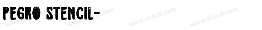 Pegro Stencil字体转换